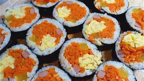 맛있는 마성의 당근계란김밥 초간단 김밥레시피 공개 Simple Recipe For Carrot Egg Kimbap