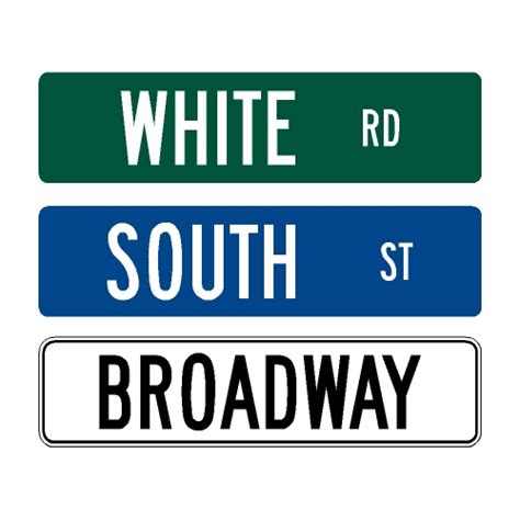 Street Name Signs (6'' Reflective)