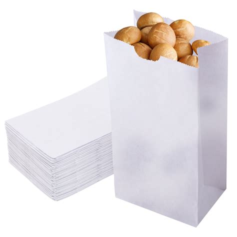 Pack Lb Waxed Bakery Bags White Paper Lunch Bags