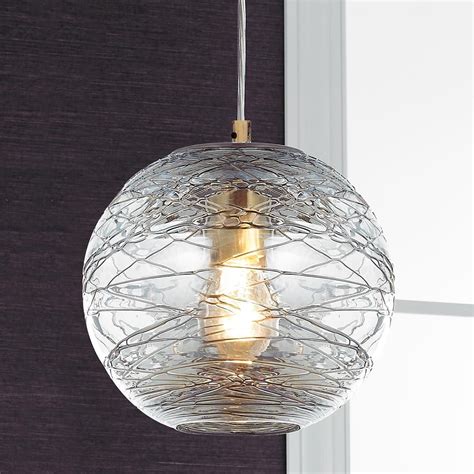 Swirling Glass Globe Pendant Light Glass Globe Pendant Light Glass