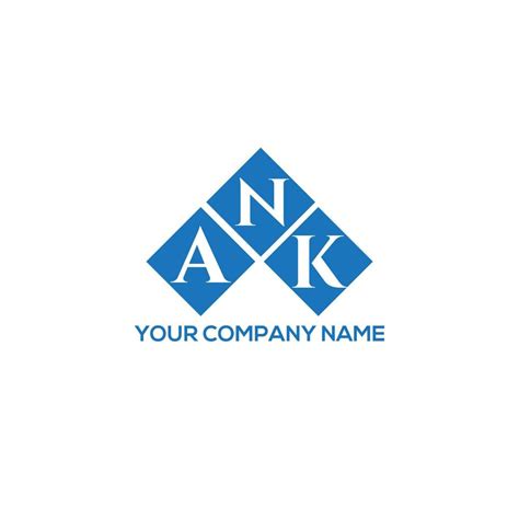 Ank Letter Logo Design On White Background Ank Creative Initials