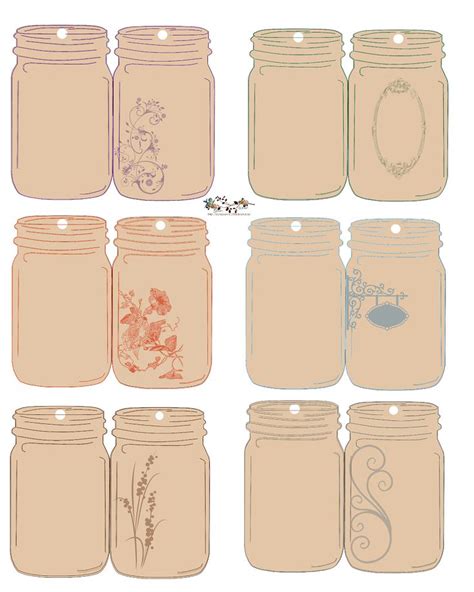 Jar Tags Blank Printable Gift Tags Mason Jars