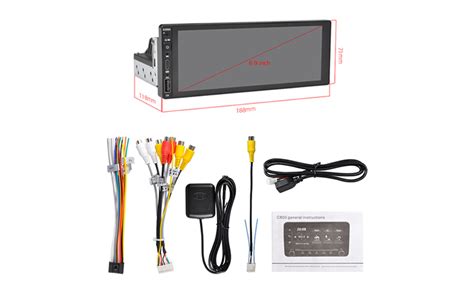 Boomboost Single Din Touchscreen Car Stereo With Wireless Carplayer And