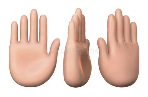 Hands Set Of Realistic D Design Cartoon Style Hand Show Collection