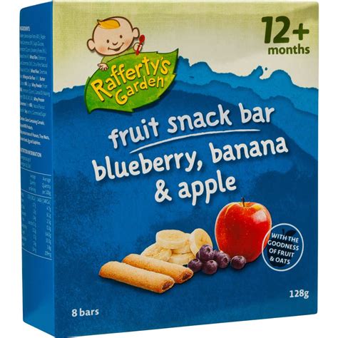 Raffertys Garden 12 Months Blueberry Banana And Apple Fruit Snack Bars