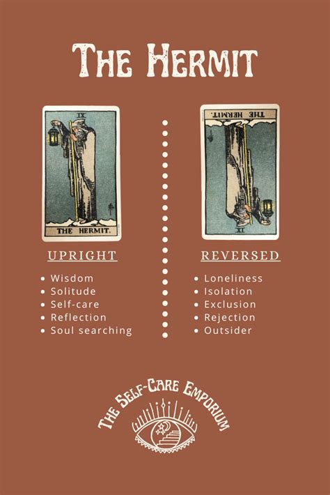 The Hermit Card Meaning Tarot Card Meanings The Self Care Emporium