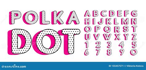 Cute Polka Dots 3d English Alphabet Letters Set Vector Lol Doll