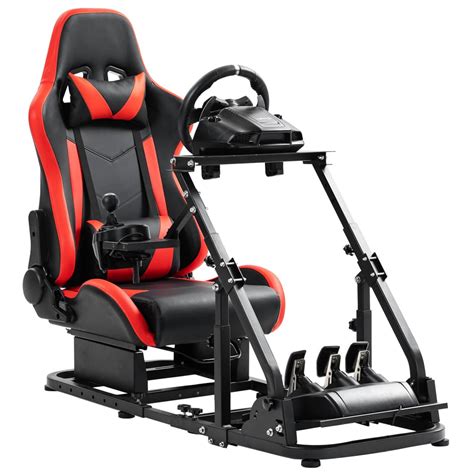 Amazon Supllueer Racing Simulator Cockpit With Red Seat Arms