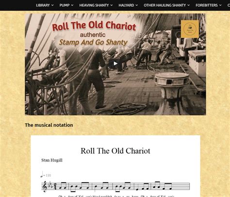 Roll The Old Chariot Stamp N Go Traditional Sea Shanties