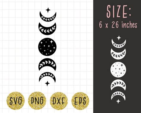 Celestial Svg File Moon Phases Svg Moon Svg Files Boho Svg Etsy Porn