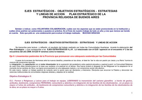 Ejes Estrat Gicos Estrategia Y Lineas De Acci N