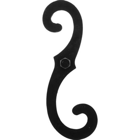 DELANEY HARDWARE 7 In Black Exterior Shutter S Hooks 2 Pieces