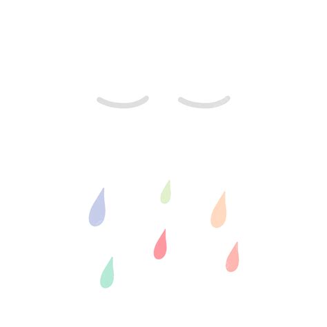 Cartoon Cloud With Rainbow Rain Cartoon Cloud Rainbow Rain Cloud Png