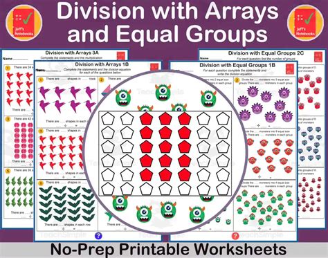 Division Array Models Printable Resources Array Worksheets Worksheets Library