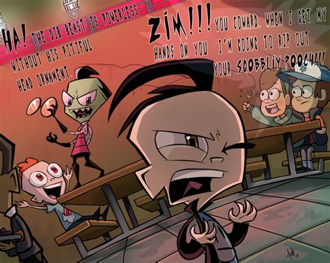 Powerless Dib Invasor Zim Dibujos Caricaturas