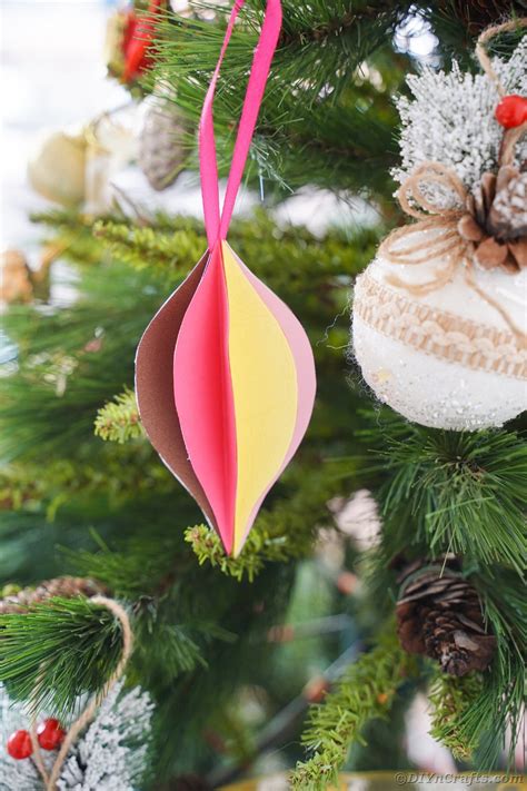 Homemade Paper Christmas Tree Ornaments