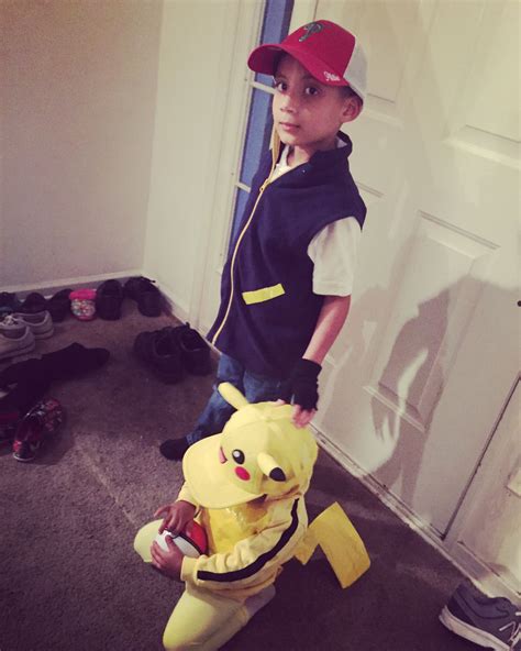 Got To Catch Them All Pokémon Siblings Ash And Pikachu Costumes Diy