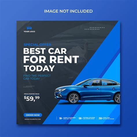 Premium PSD Car Rental Sell Promotion Social Media Instagram Post In