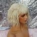 Platinum Blonde Wig Bangs Natural Wig Chemo Wig Getaway Etsy