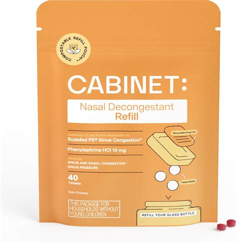 Cabinet Nasal Decongestant For Adults Non Drowsy Fast