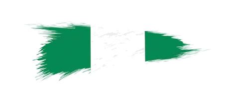 Premium Vector Flag Of Nigeria In Grunge Brush Stroke