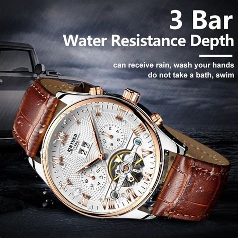 Buy Kinyued Tourbillon Mechanical Watch Mens Leather Waterproof