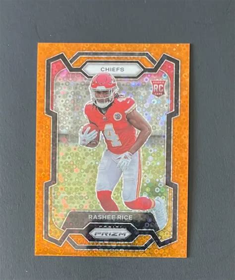 RASHEE RICE 2023 Panini Prizm Orange Disco 350 Recrue Chiefs EUR