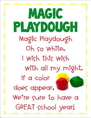 Magic Playdoh First Day Fun Free Printables Mrs Gilchrists Class