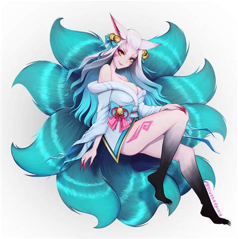 Spirit Blossom Ahri Blushed Pixie Cartoon Porn