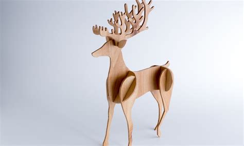 3d Plywood Reindeer Reindeer Silhouette Reindeer Fireplace Mantle