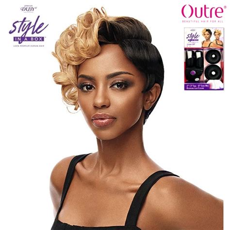 Outre Style In A Box Premium Duby 100 Human Hair Weave Curly Cut