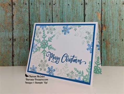 Snowflake Wishes Simplestamping Christmas Card Theresa S Treasures