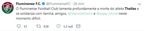 Clubes Prestam Solidariedade A Thalles Do Vasco Nas Redes Sociais