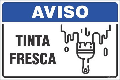 Placa De Aviso Tinta Fresca Trik