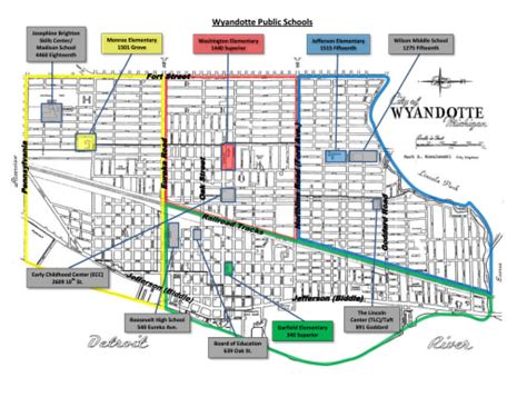 Map Of Wyandotte Michigan Shari Demetria