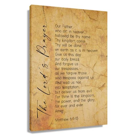 The Lord S Prayer Matthew Bible Scripture Wall Art Bible Poster