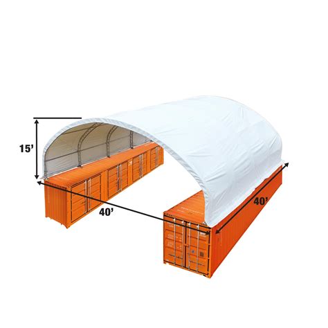 TMG Industrial 40 X 40 Dual Truss Container Shelter With Heavy Duty