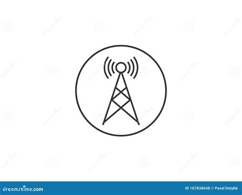 5g Antenna Cell Icon Vector Illustration Flat Design Stock Vector