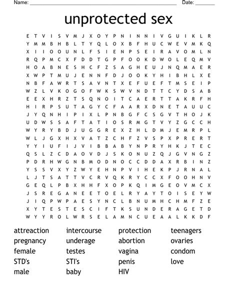 Unprotected Sex Word Search WordMint