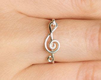 Silver Sideways Treble Clef Ring Music Inspired Jewelry