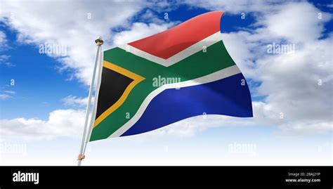 South Africa Waving Flag D Illustration Stock Photo Alamy