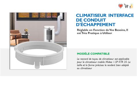 Pwshymi Climatiseur Interface De Conduit D Chappement Adaptateur De