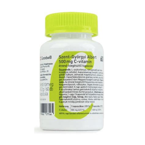 Goodwill Szent Gy Rgyi Albert C Vitamin Mg Tabletta Db Biobolt