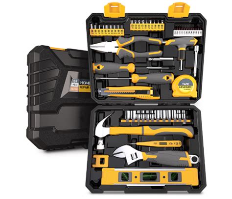 57pc Auto Garage DIY Hand Tool Kit Set including Sockets, T-Bar Handle ...