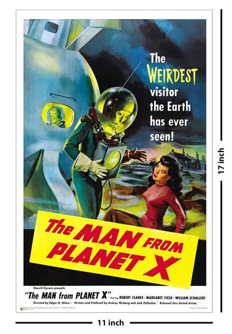 The Man From Planet X Classic Movie Mini Poster 11" x 17" - Blacklight.com