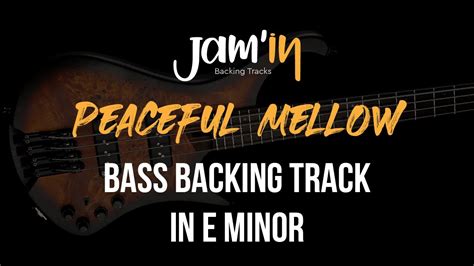 Peaceful Mellow Bass Backing Track In E Minor Youtube