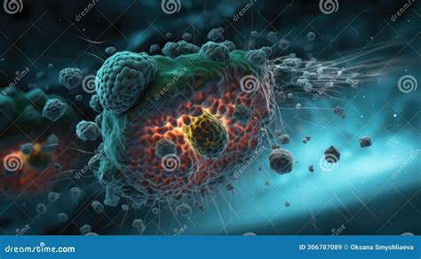 Cancer Cell Metastasis Disease Anatomy Concept As Growing Malignant Tumor On Organ Inside Human