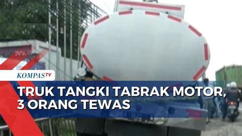 Truk Tangki Muatan Bahan Kimia Tabrak 5 Sepeda Motor Di Tangerang