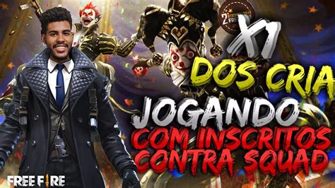 Free Fire Ao Vivo Jogando Inscritos Squad Rank Cs Rank X