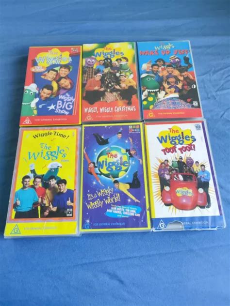 X The Wiggles Vhs Tape Video Bundle Lot Original Cast Vintage